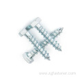 DIN571 grade4.8 Blue and white zinc wood screws